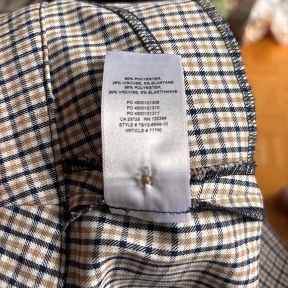 NWOT Sunday Best Freshman Check Slim Leg Pants - Size 4 - Picture 11 of 13